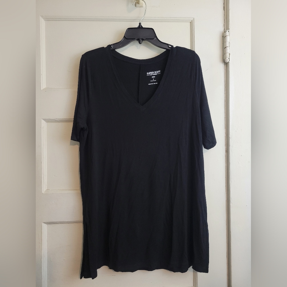 SUPER SOFT KNITS TOP by TORRID Sz 1 Black